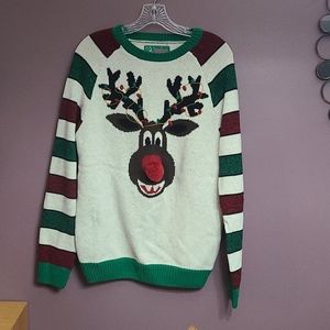 Ugly Christmas sweater with Rudolph - M